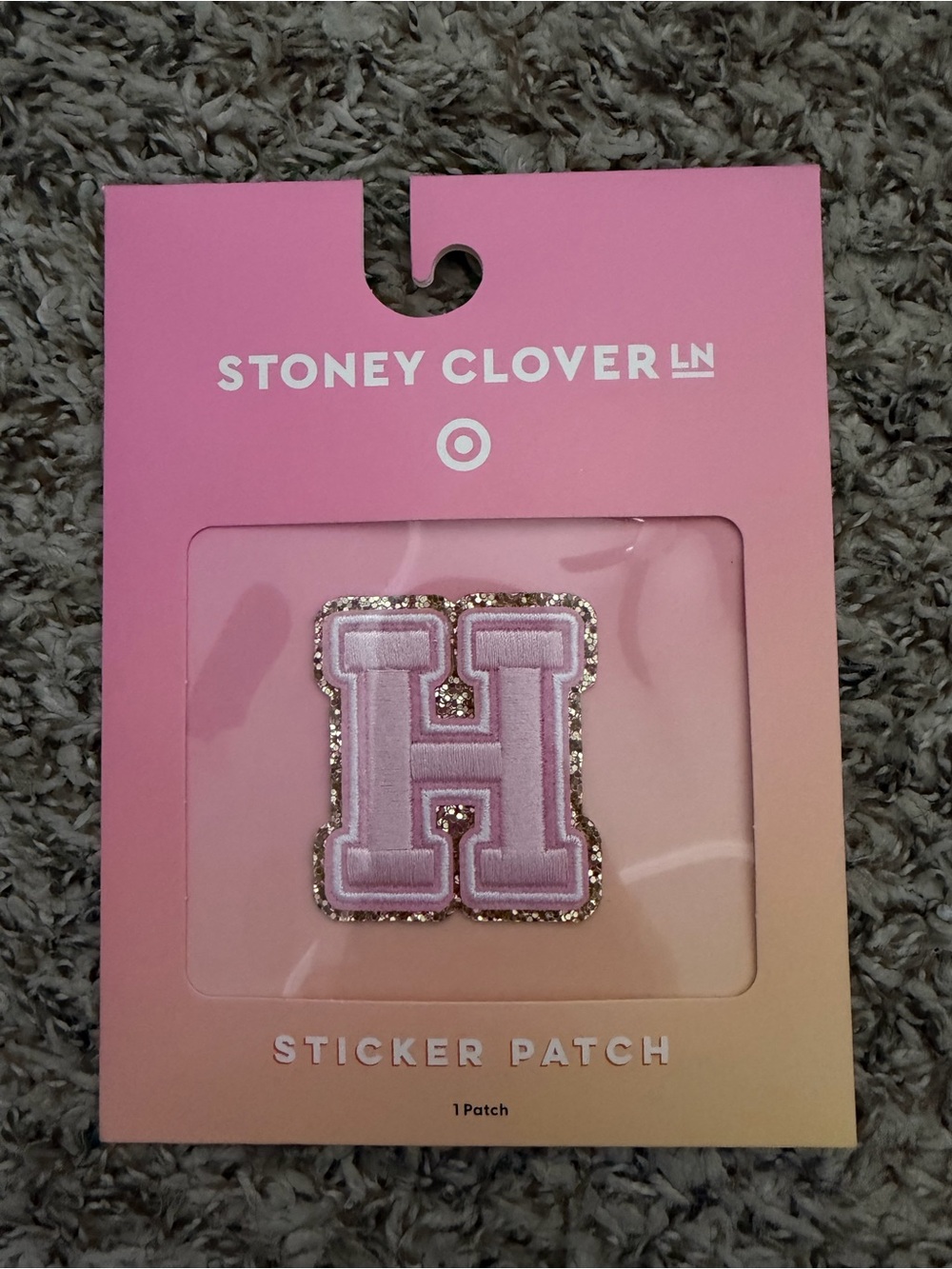 Stoney Clover Lane / Target Pink 'H' Glitter Sticker Patch